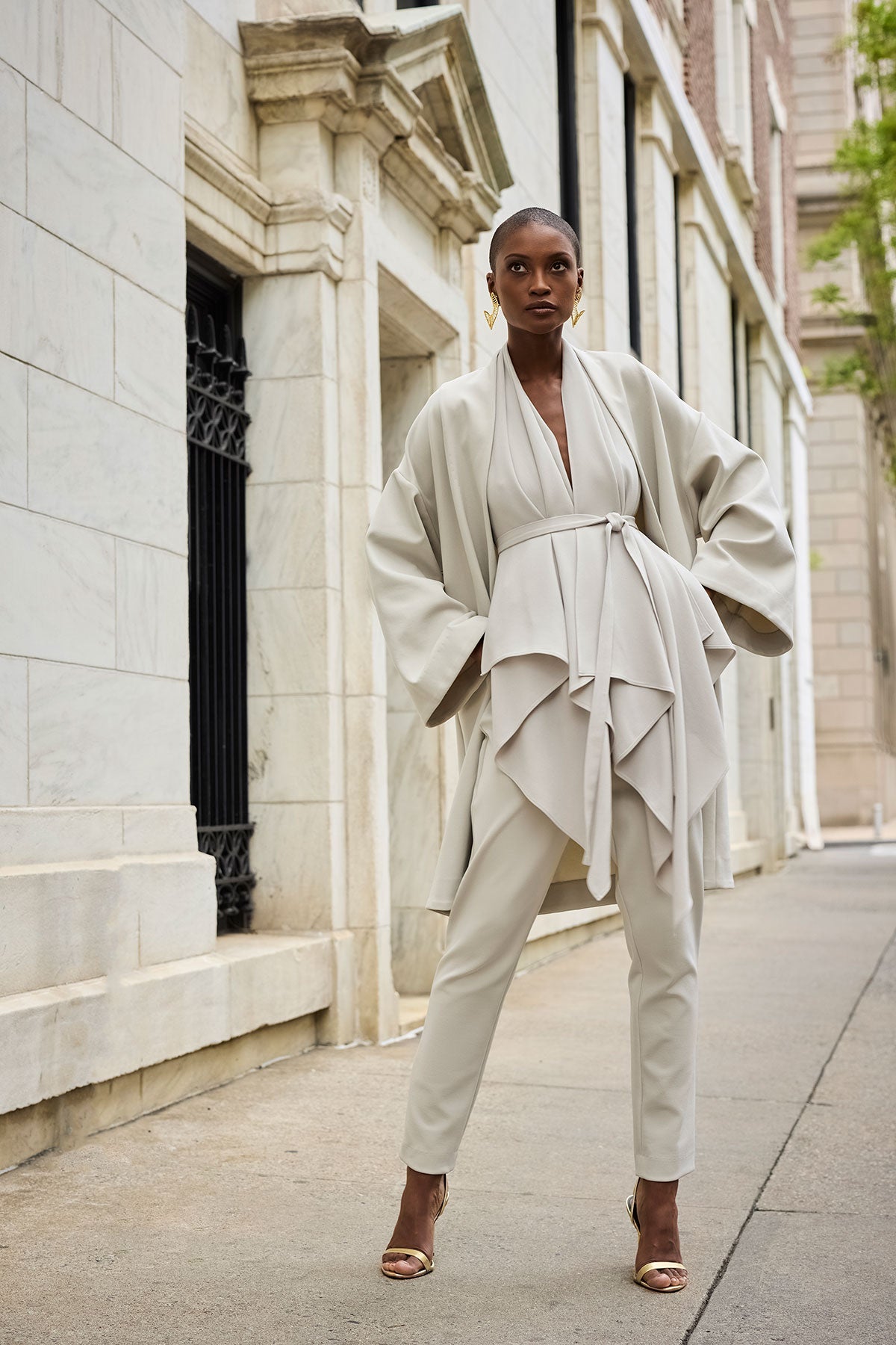 Techno Crepe Side Zip Ankle Pants Pearl Natori