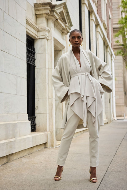 Techno Crepe Side Zip Ankle Pants Pearl Natori