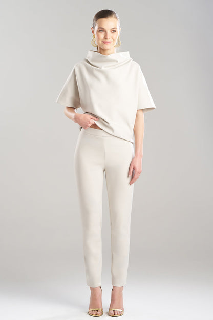 Techno Crepe Side Zip Ankle Pants Pearl Natori