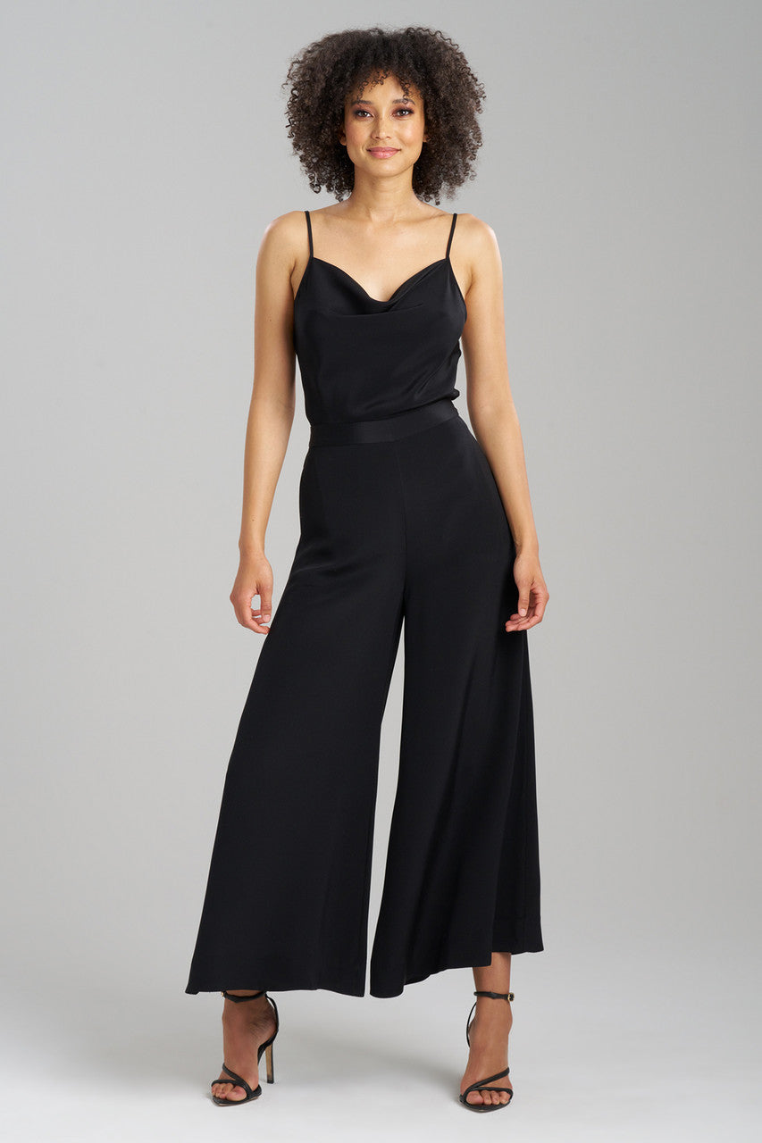 Buy Couture Silk Crepe Palazzo Pants in Black Online Black Natori