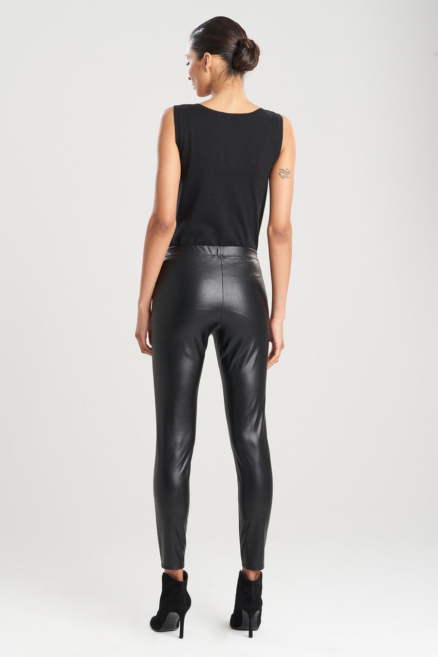 Buy Leatherette Leggings in Black Online Black Natori