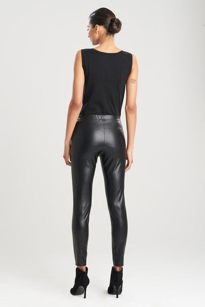 Buy Leatherette Leggings in Black Online Black Natori