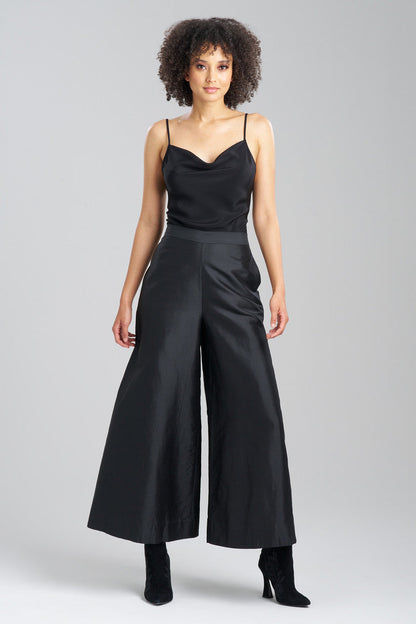 Buy Couture Silk Dupioni Palazzo Pants in Black Online Black Natori