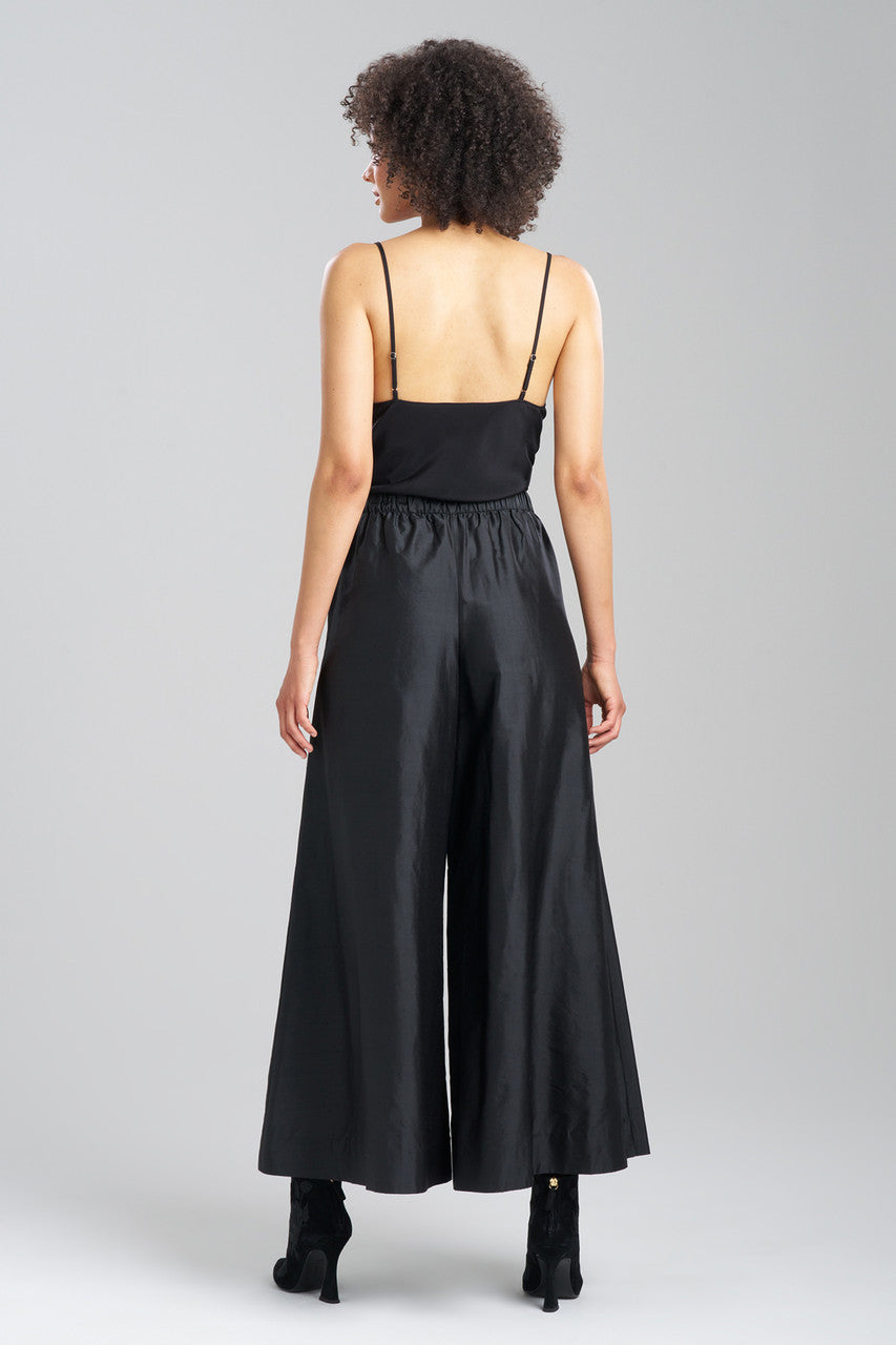 Buy Couture Silk Dupioni Palazzo Pants in Black Online Black Natori