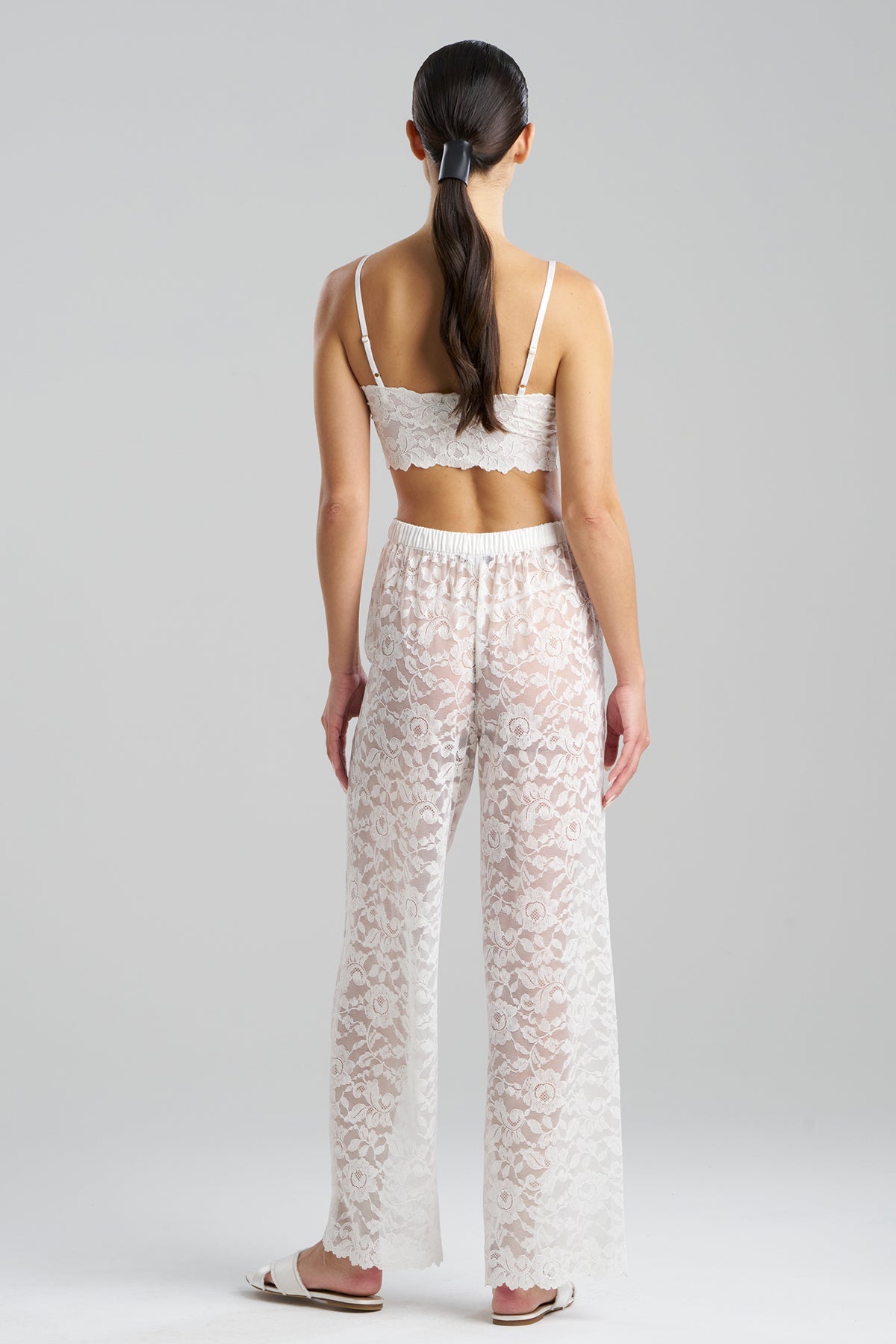 Peony Allover Lace Pants Warm White Natori