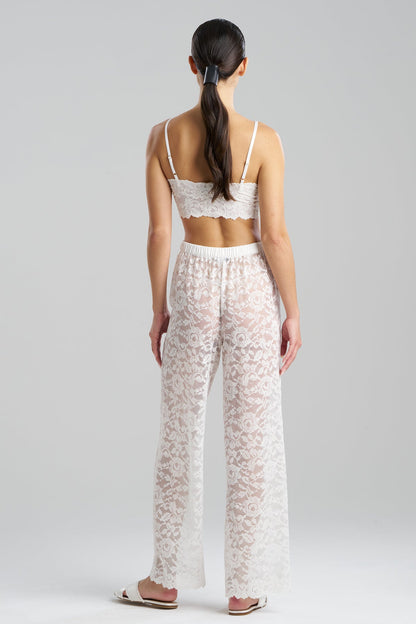 Peony Allover Lace Pants Warm White Natori