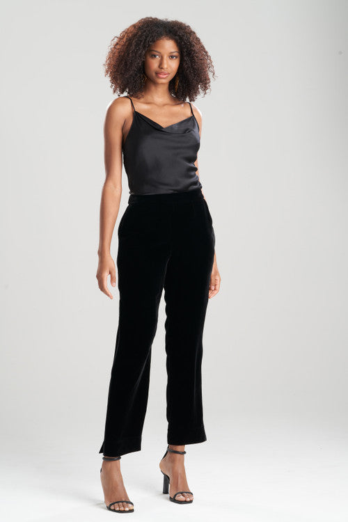 Buy Velvet Pull On Pants in Black Online Black Natori