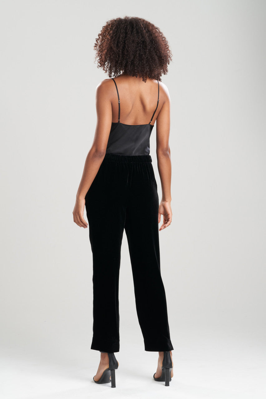 Buy Velvet Pull On Pants in Black Online Black Natori