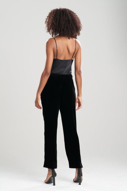 Buy Velvet Pull On Pants in Black Online Black Natori