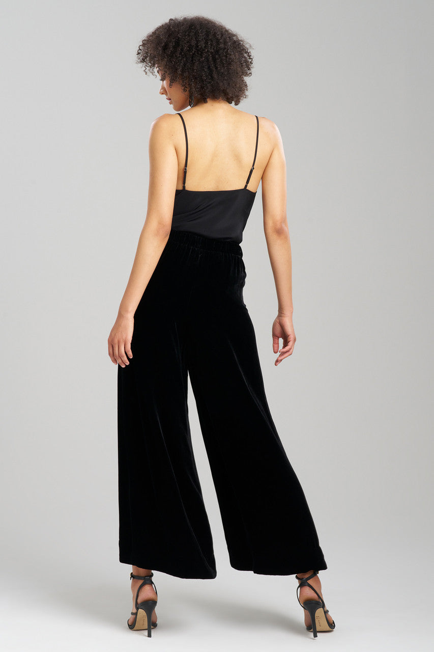 Buy Couture Velvet Silk Palazzo Pants in Black Online Black Natori