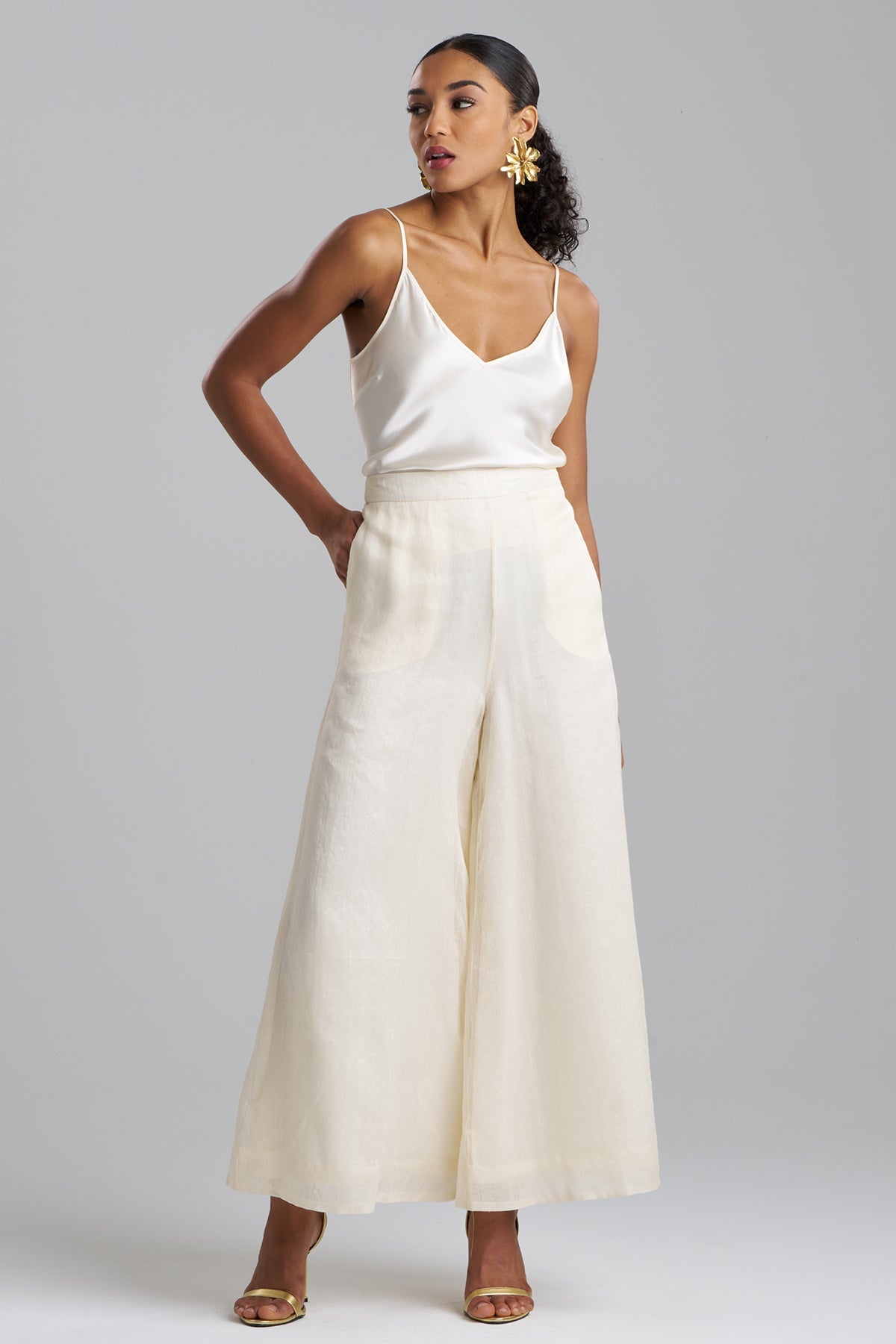 Couture Piña Palazzo Pants Natural Natori