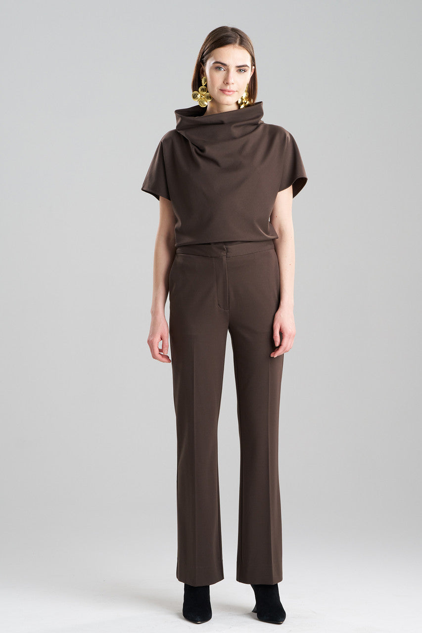 Buy Compact Knit Trousers in Espresso Online Espresso Natori