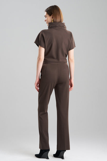 Buy Compact Knit Trousers in Espresso Online Espresso Natori