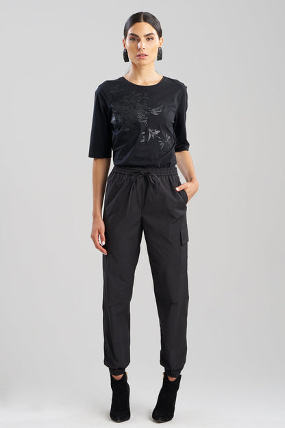 Buy Tech Cotton Taffeta Cargo Joggers online Black Natori
