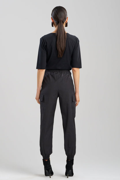 Buy Tech Cotton Taffeta Cargo Joggers online Black Natori