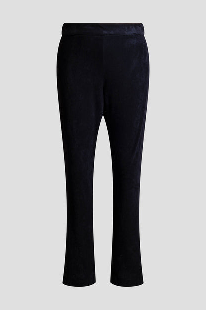 Vegan Luxe Suede Side Zip Ankle Pants Black Natori