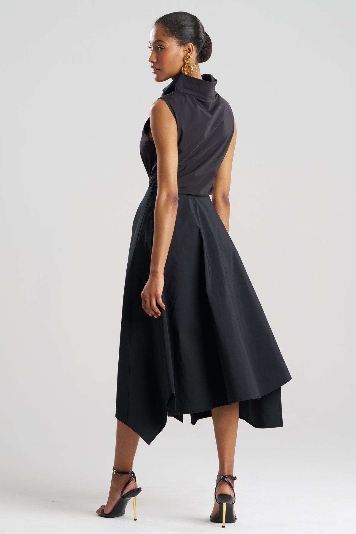 Taffeta Origami Maxi Skirt Black Natori