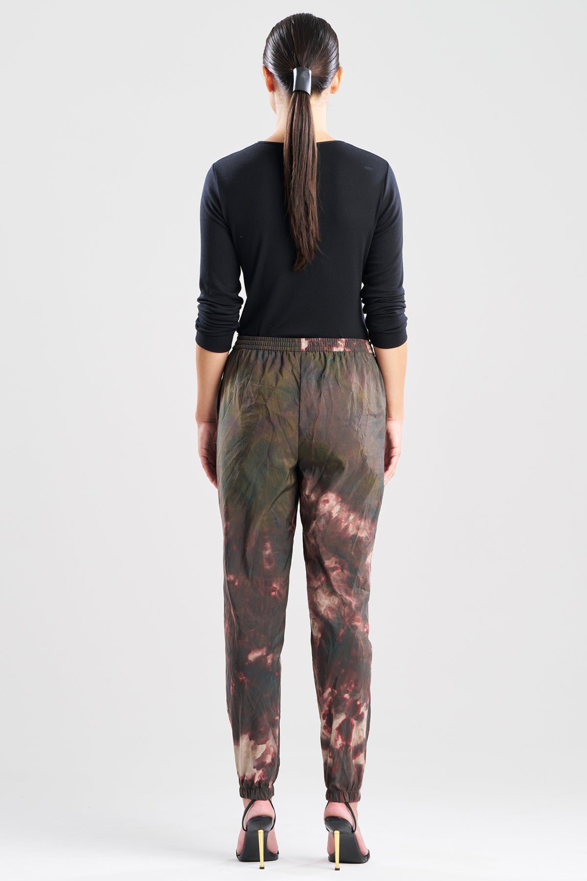 Niji Tie Dye Taffeta Joggers Green Natori