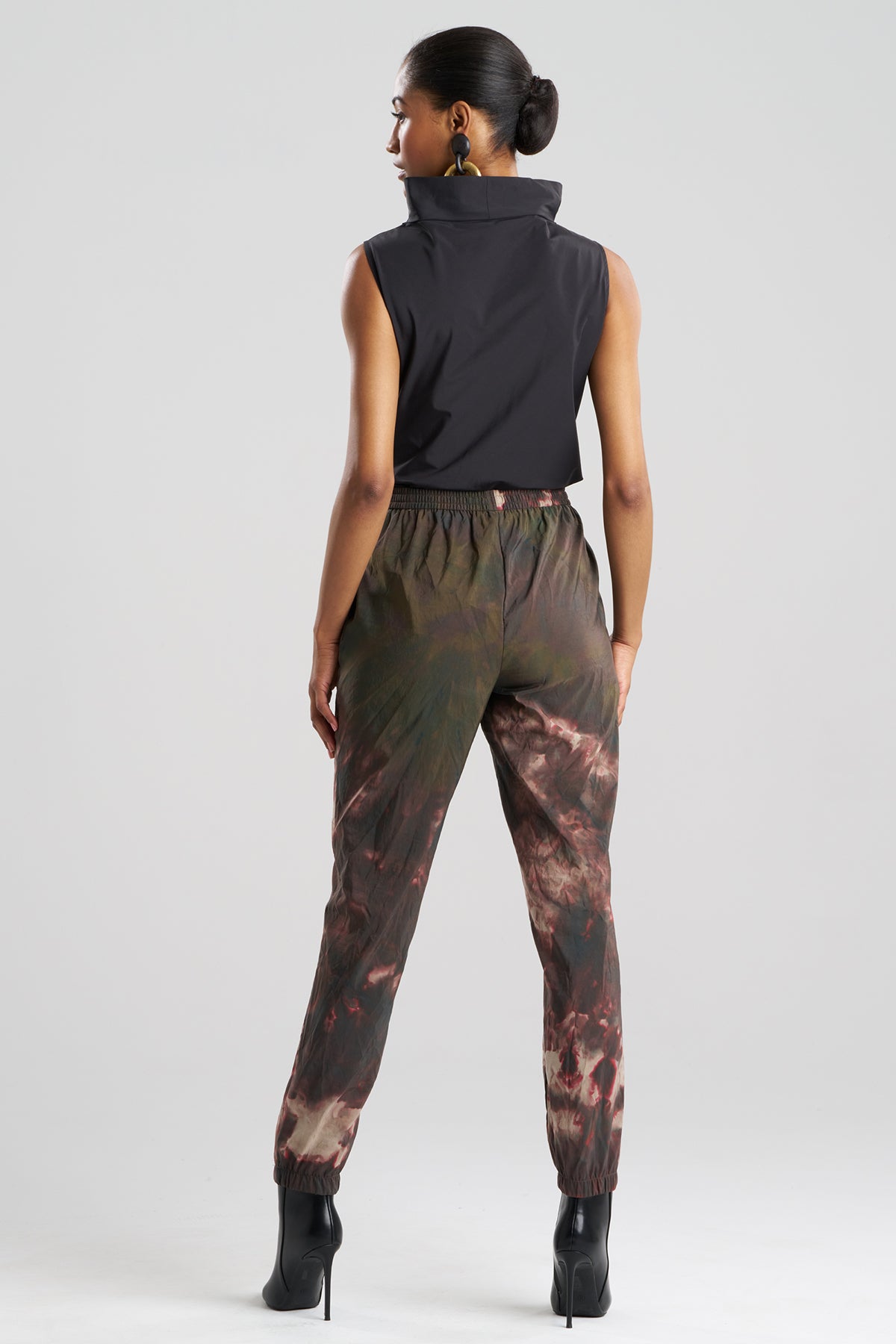 Niji Tie Dye Taffeta Joggers Green Natori