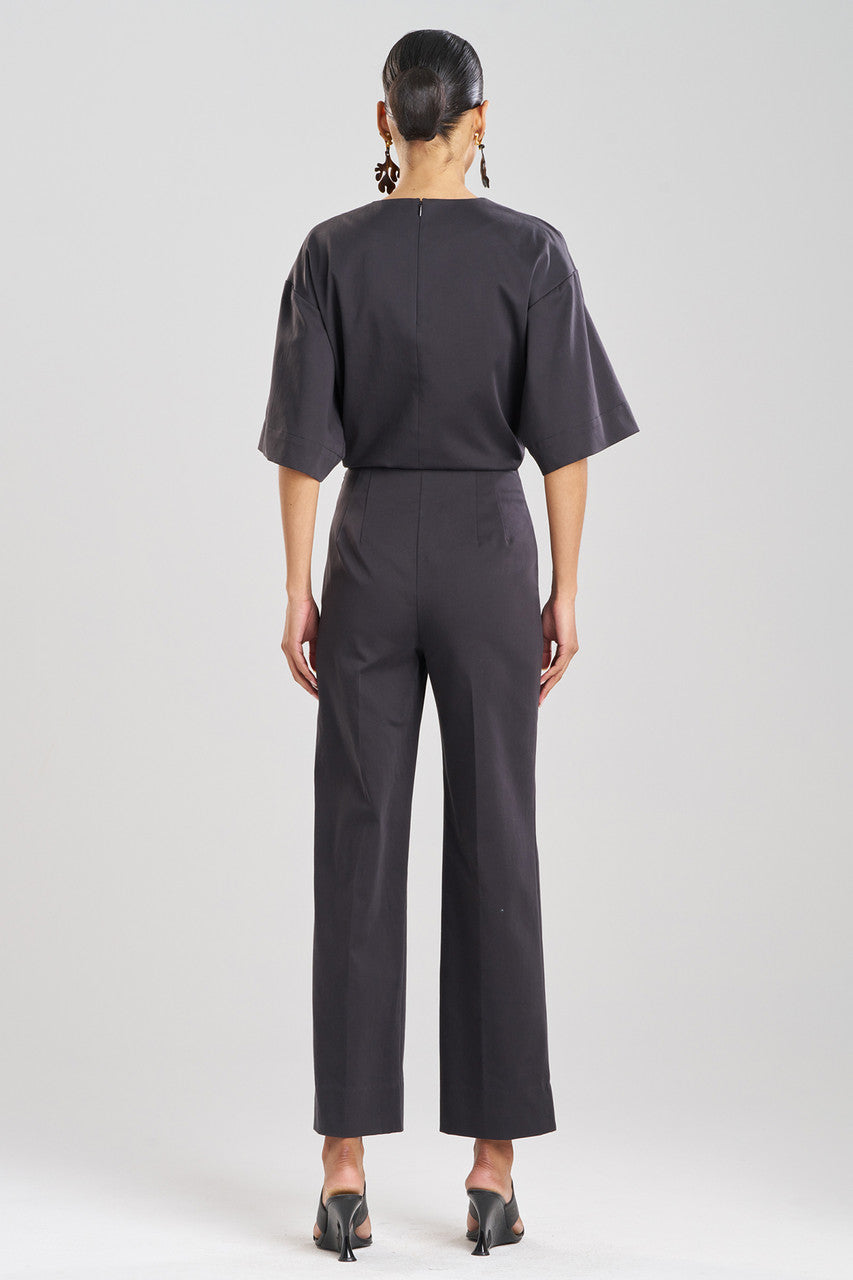 Buy Cotton Chino Straight Leg Pants in Black Online Black Natori