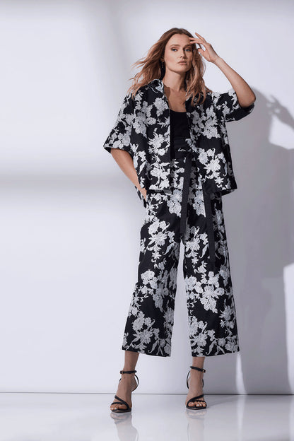 Buy Tangier Embroidered Cotton Pants in Black/White Online Black/White Natori