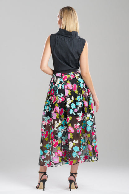 Buy Tangier Embroidered Tulle Maxi Skirt in Black Multi Online Black Multi Natori