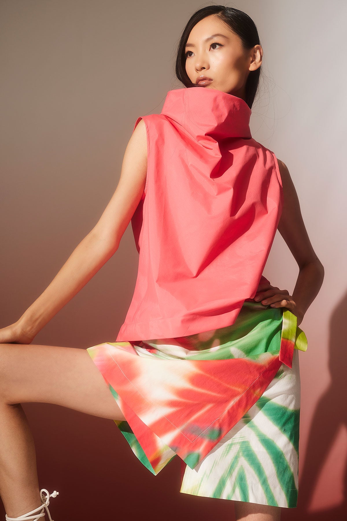 Usami Cotton Wrap Skort Multi Natori