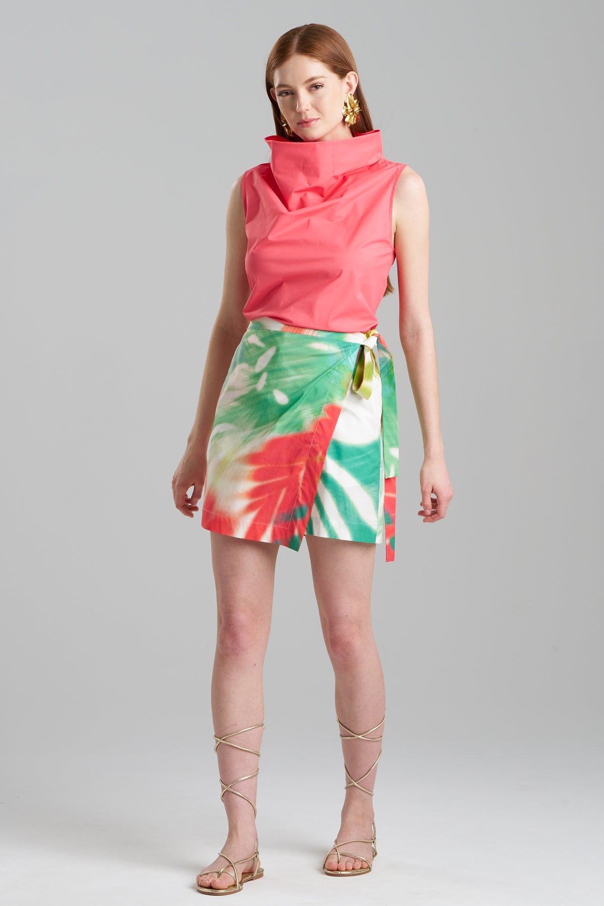 Usami Cotton Wrap Skort Multi Natori