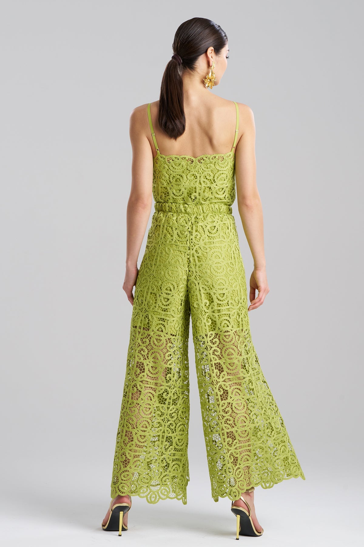 Raffia Lace Palazzo Pants Pear Natori