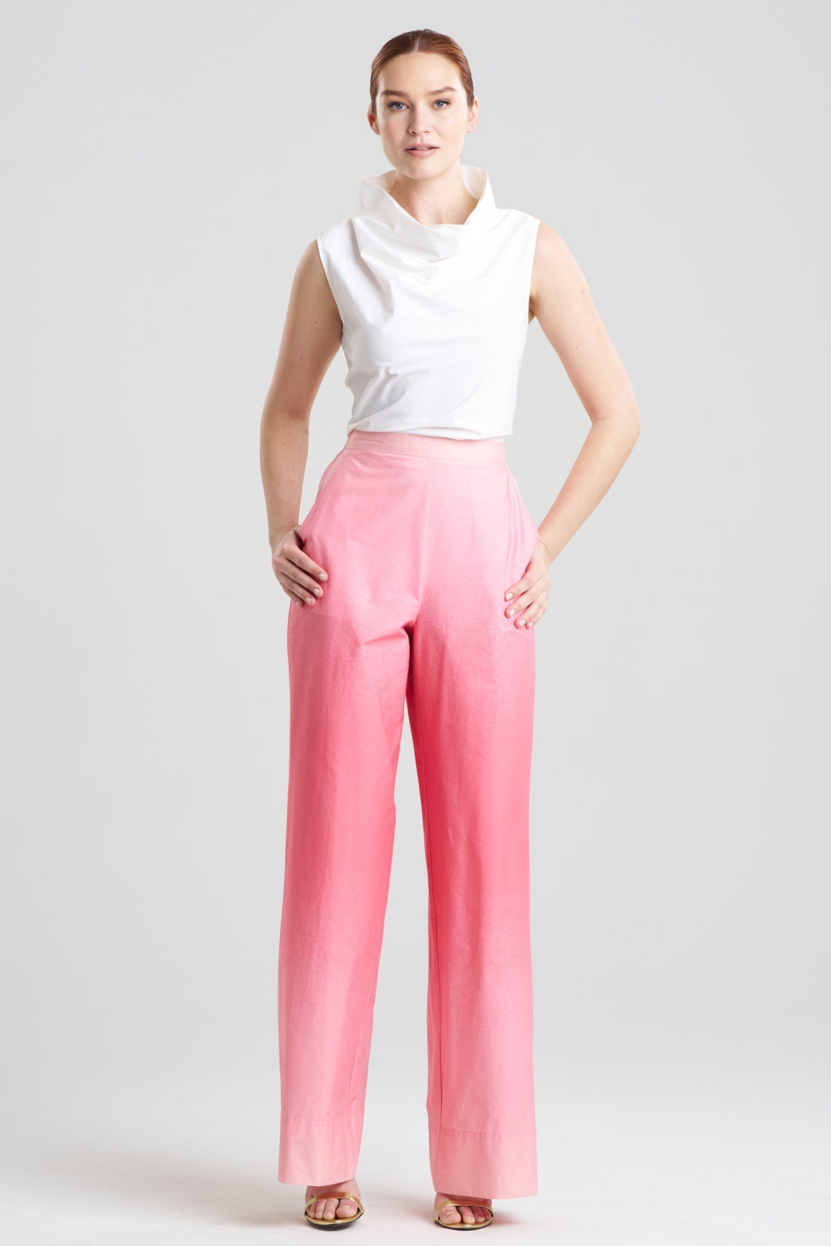 Akari Cotton Pull On Pants Flamingo Natori