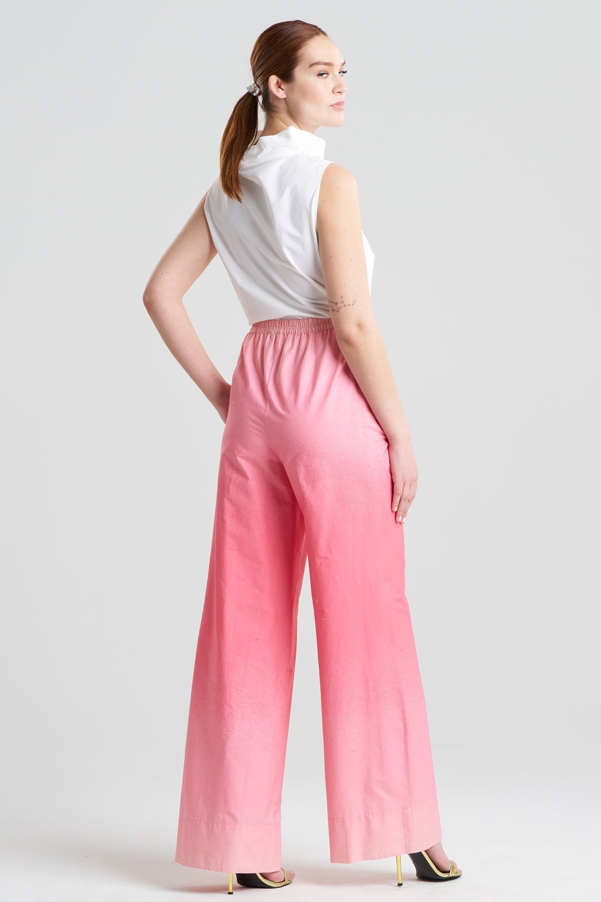 Akari Cotton Pull On Pants Flamingo Natori