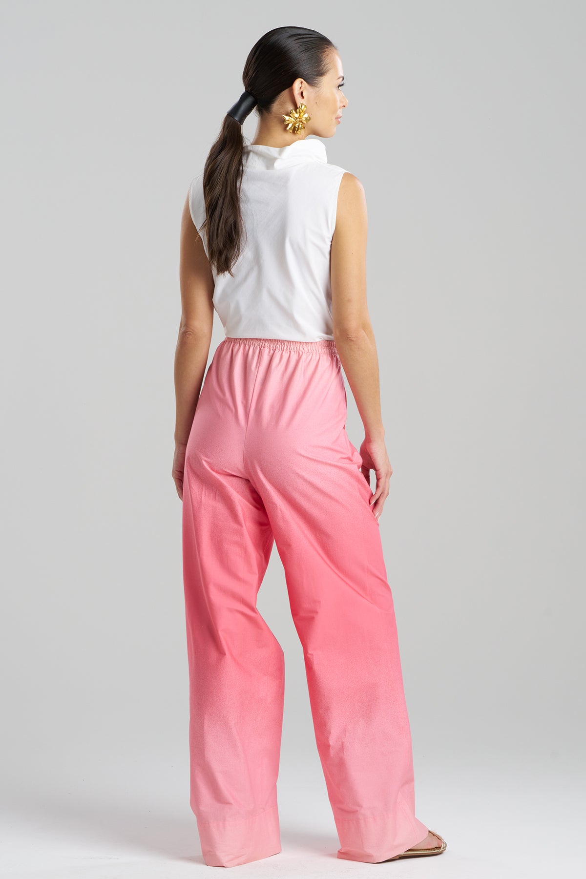 Akari Cotton Pull On Pants Flamingo Natori
