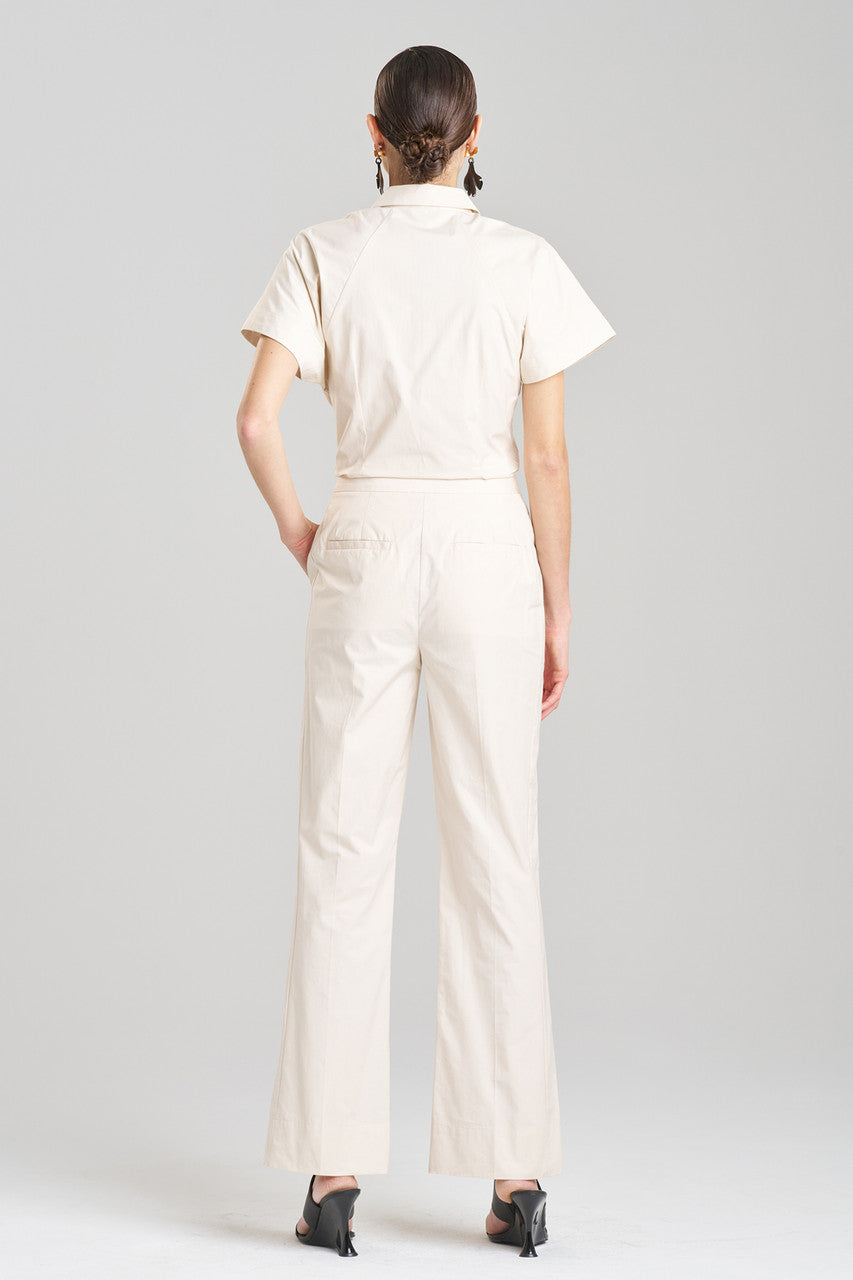 Buy Tech Cotton Taffeta Pants in Cream Online Cream Natori