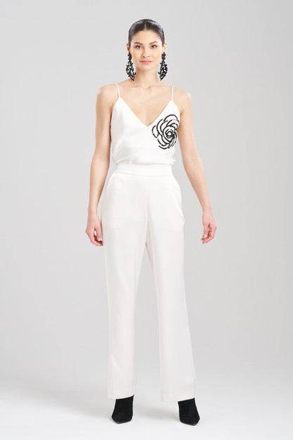 Buy Luxe Charmeuse Pants in Warm White Online Warm White Natori