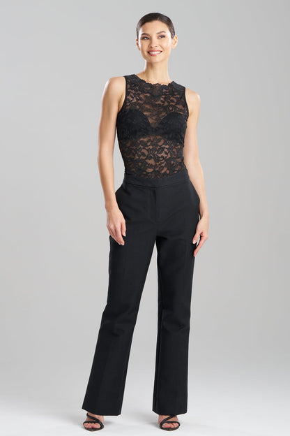Canvas Cotton Trousers Black Natori