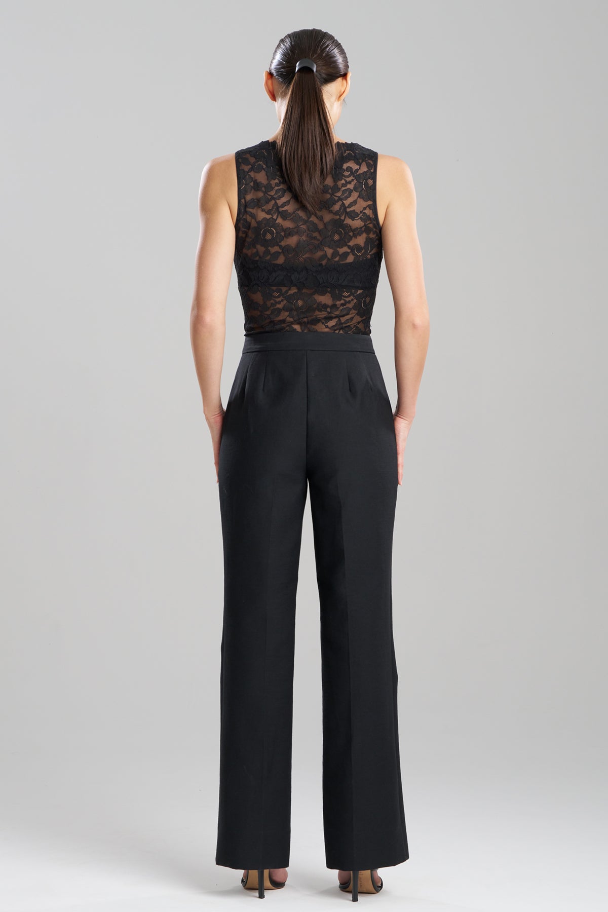 Canvas Cotton Trousers Black Natori