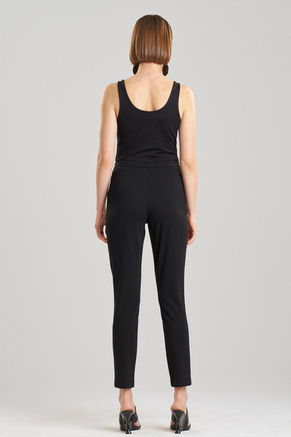Buy Light Weight Ponte Straight Leg Pants in Black Online Black Natori