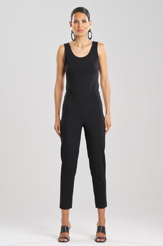 Buy Compact Knit Pants in Black Online Black Natori