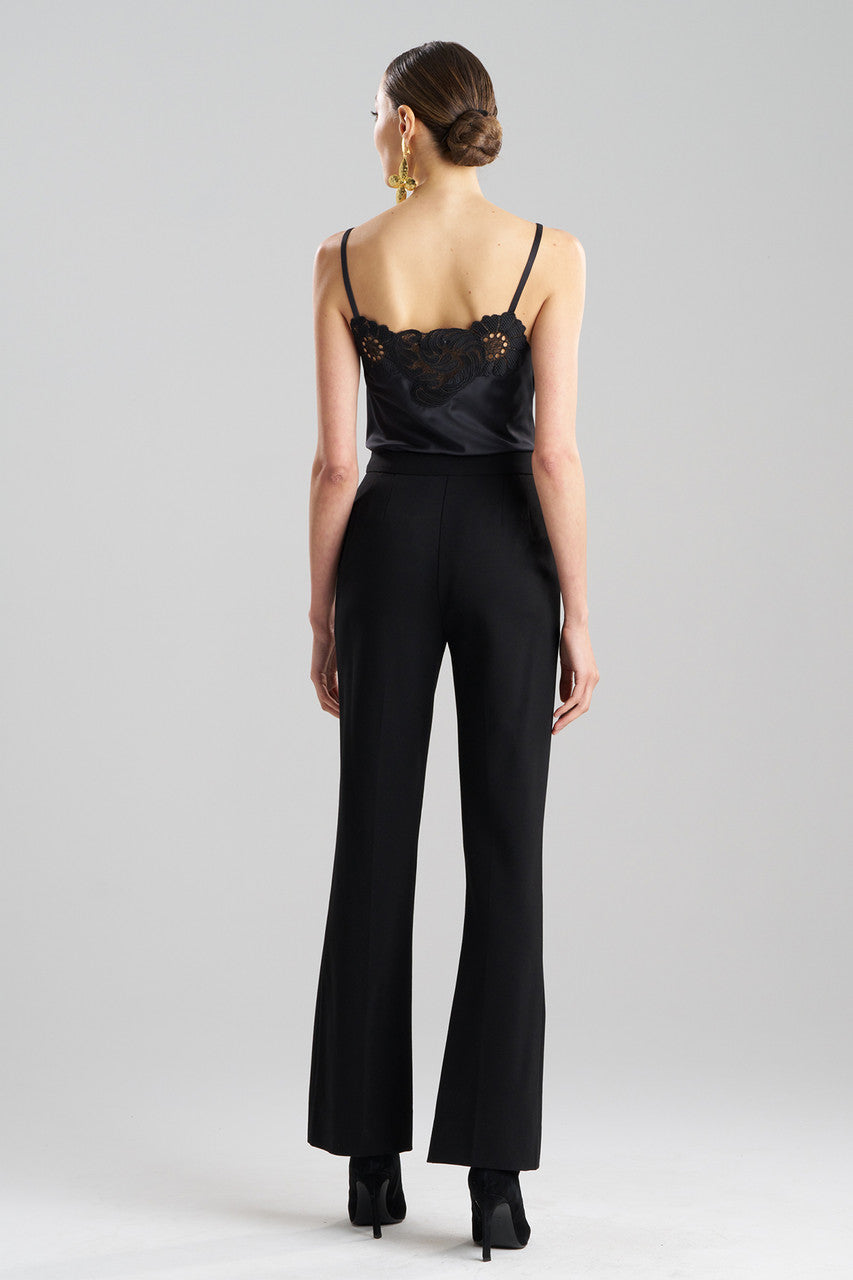 Buy Compact Knit Trousers in Black Online Black Natori