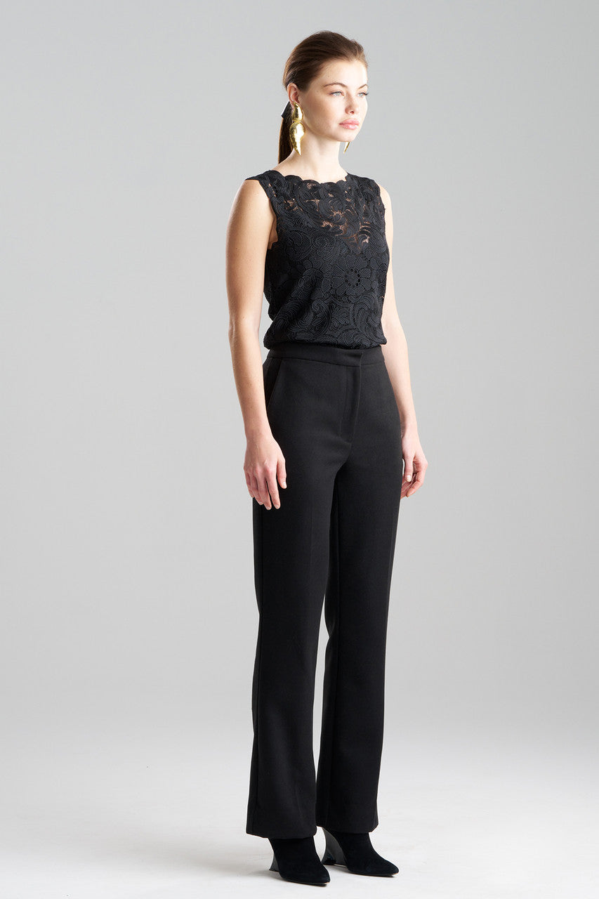 Buy Felt Zip Front Trousers in Black Online Black Natori