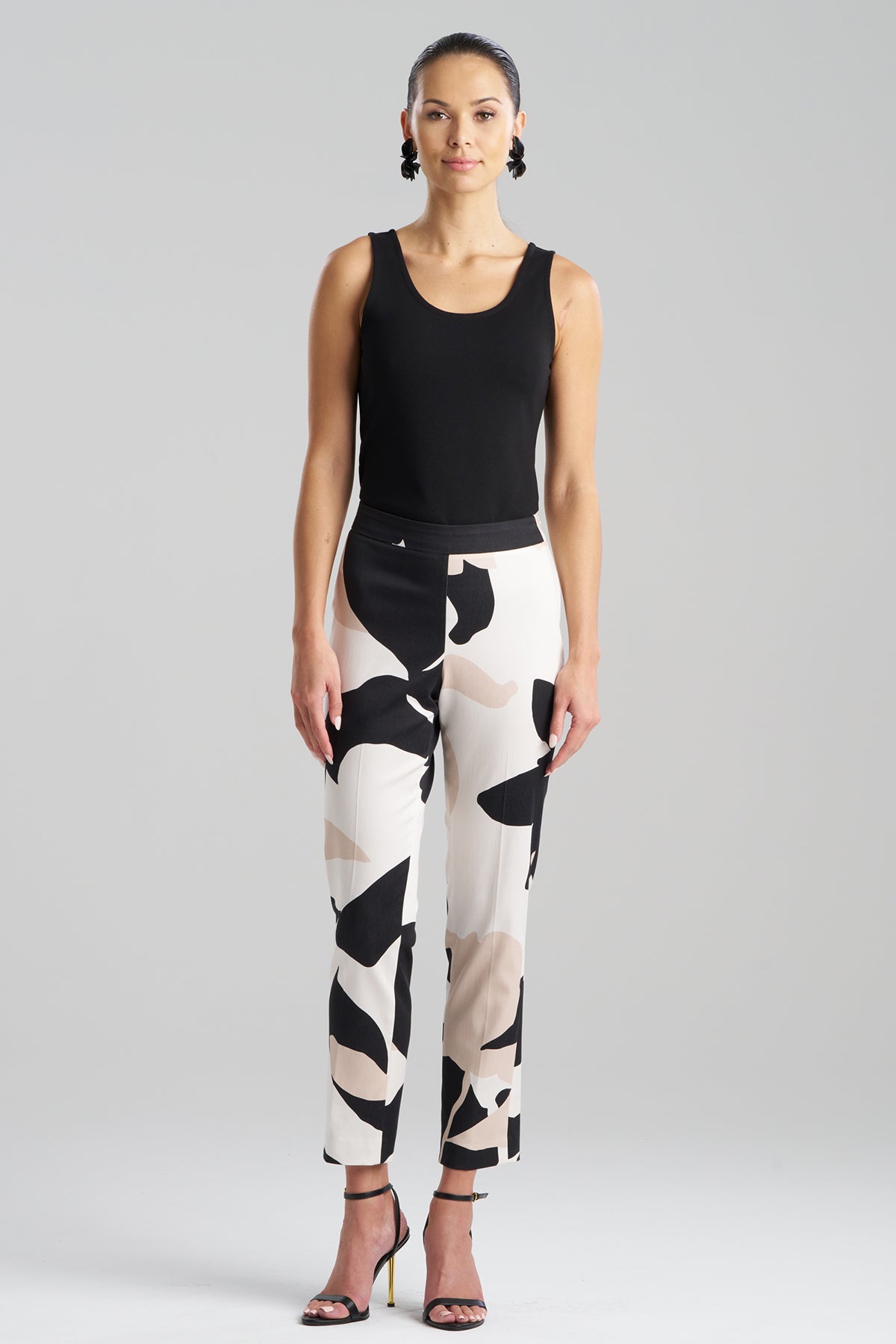 Nishi Cotton Side Zip Ankle Pants Neutral Natori