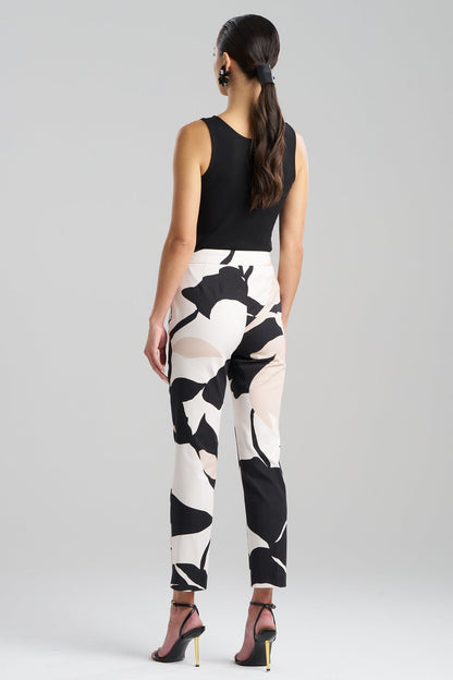 Nishi Cotton Side Zip Ankle Pants Neutral Natori