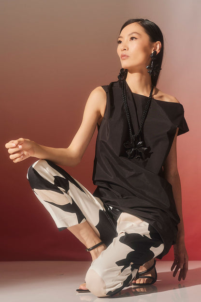 Nishi Cotton Side Zip Ankle Pants Neutral Natori
