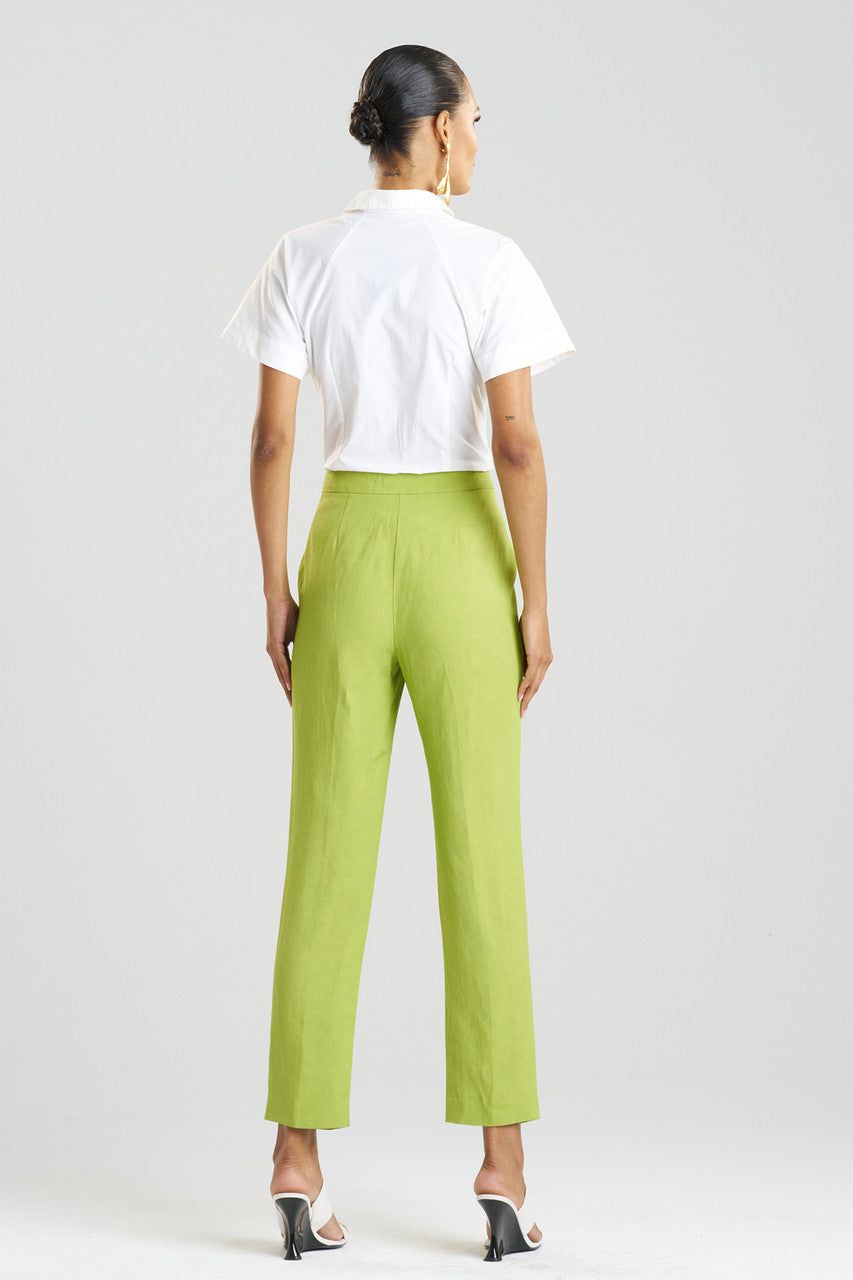 Buy Linen Slim Pants in Pear Online Pear Natori