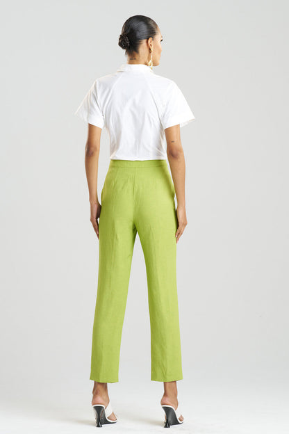 Buy Linen Slim Pants in Pear Online Pear Natori