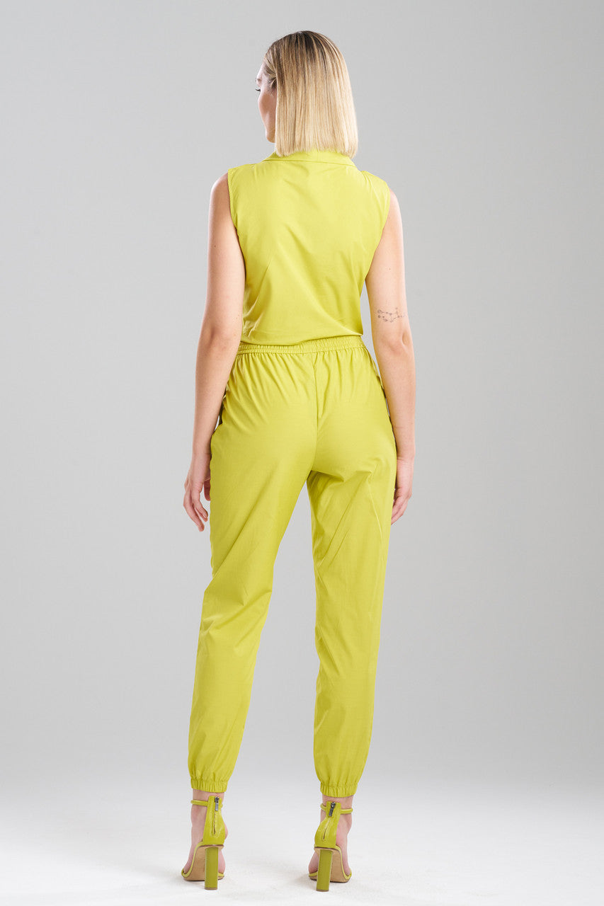 Buy Techno Poplin Jogger Pants in Chartreuse Online Chartreuse Natori