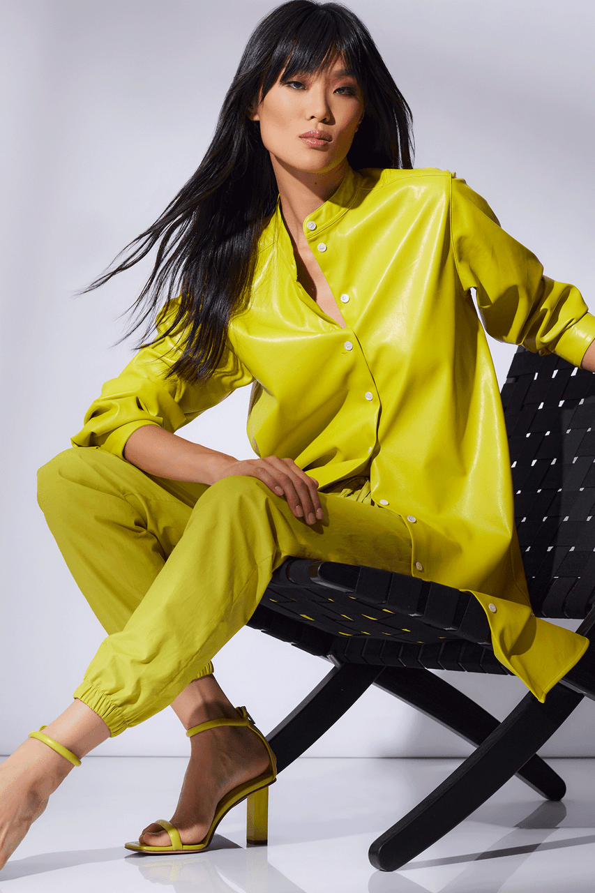 Buy Techno Poplin Jogger Pants in Chartreuse Online Chartreuse Natori