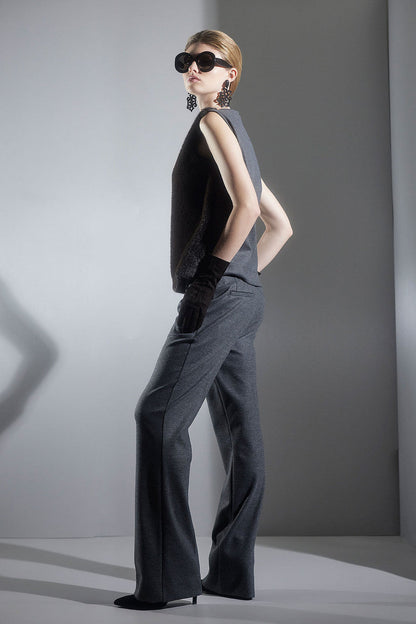 Buy Double Jersey Trousers in Charcoal Online Charcoal Natori