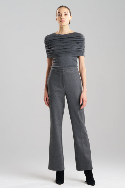 Buy Double Jersey Trousers in Charcoal Online Charcoal Natori