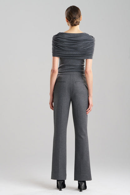 Buy Double Jersey Trousers in Charcoal Online Charcoal Natori